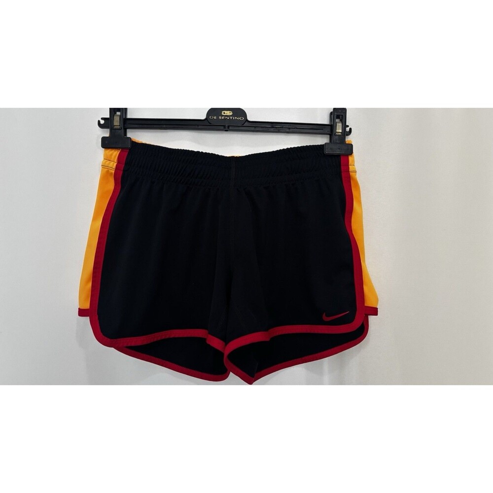Nike Dri Fit Shorts Athletic Black Orange Red Workout Breathable Gym XS